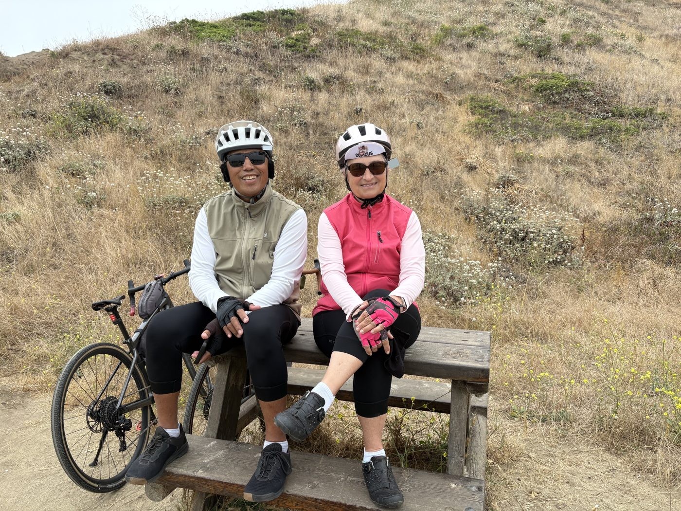 Senior Spokes riders on the trail